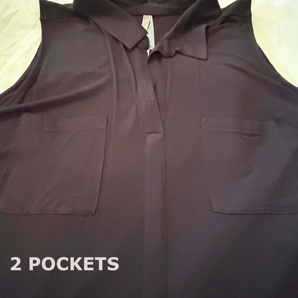 NEW PHOTOS! LACE UP KNIT TUNIC, BLACK, SIZE 4X, SIDE LACES & GROMMETS, SOLID - Picture 6 of 14